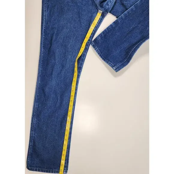 Wrangler Men’s 36x34 Straight Leg Jeans Dark Wash Western Y2K - Picture 4 of 7